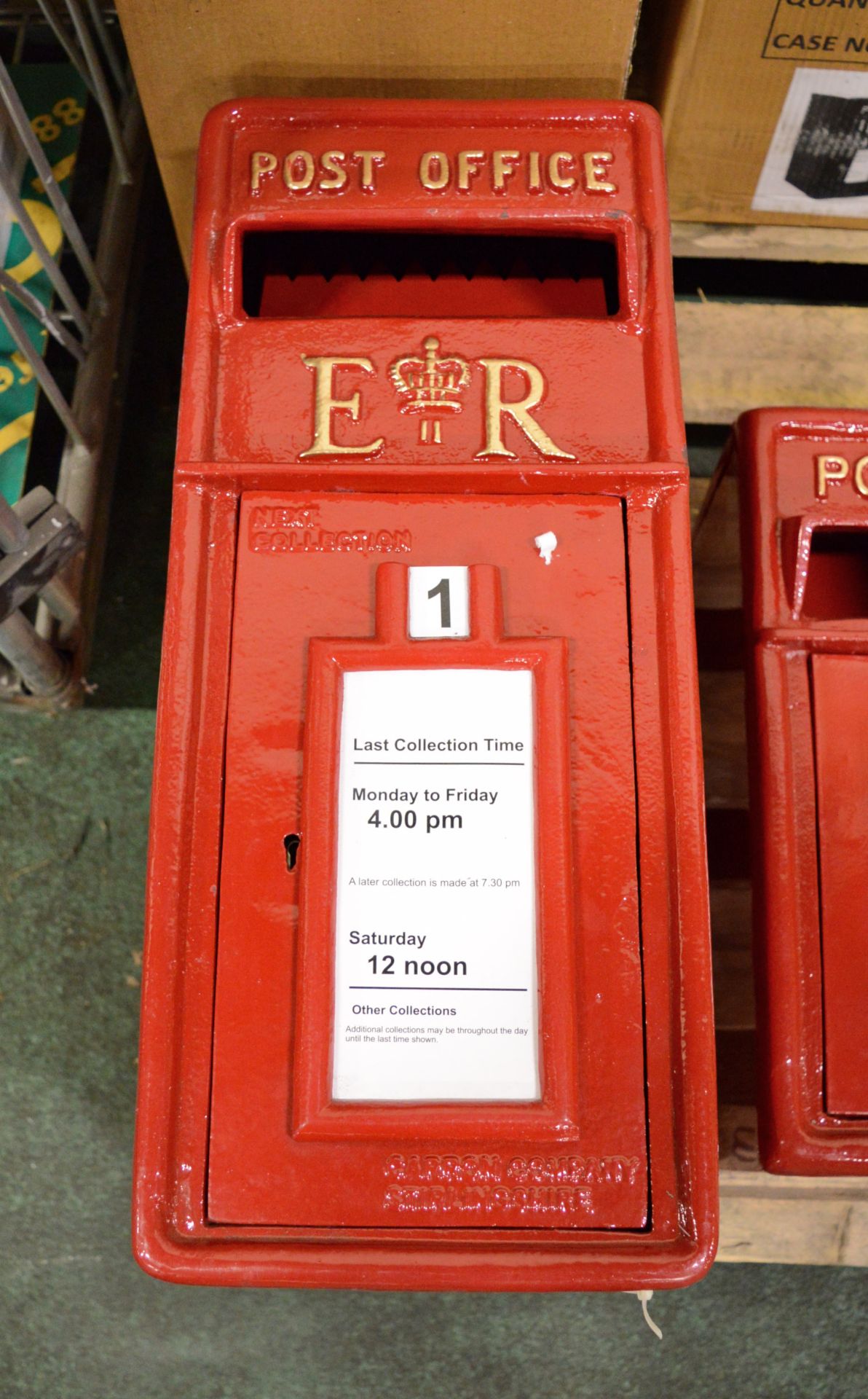 Replica Retro Red Postbox - 23" high.