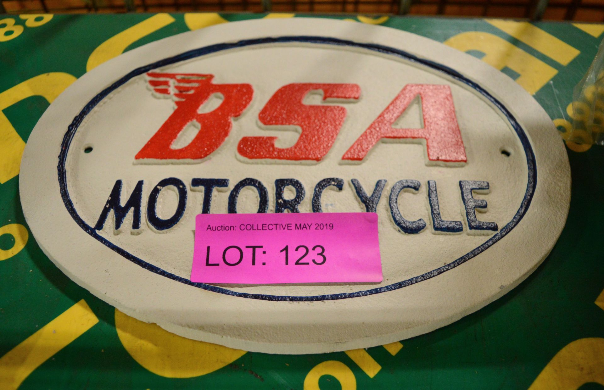 BSA Motorcycle Cast Sign.