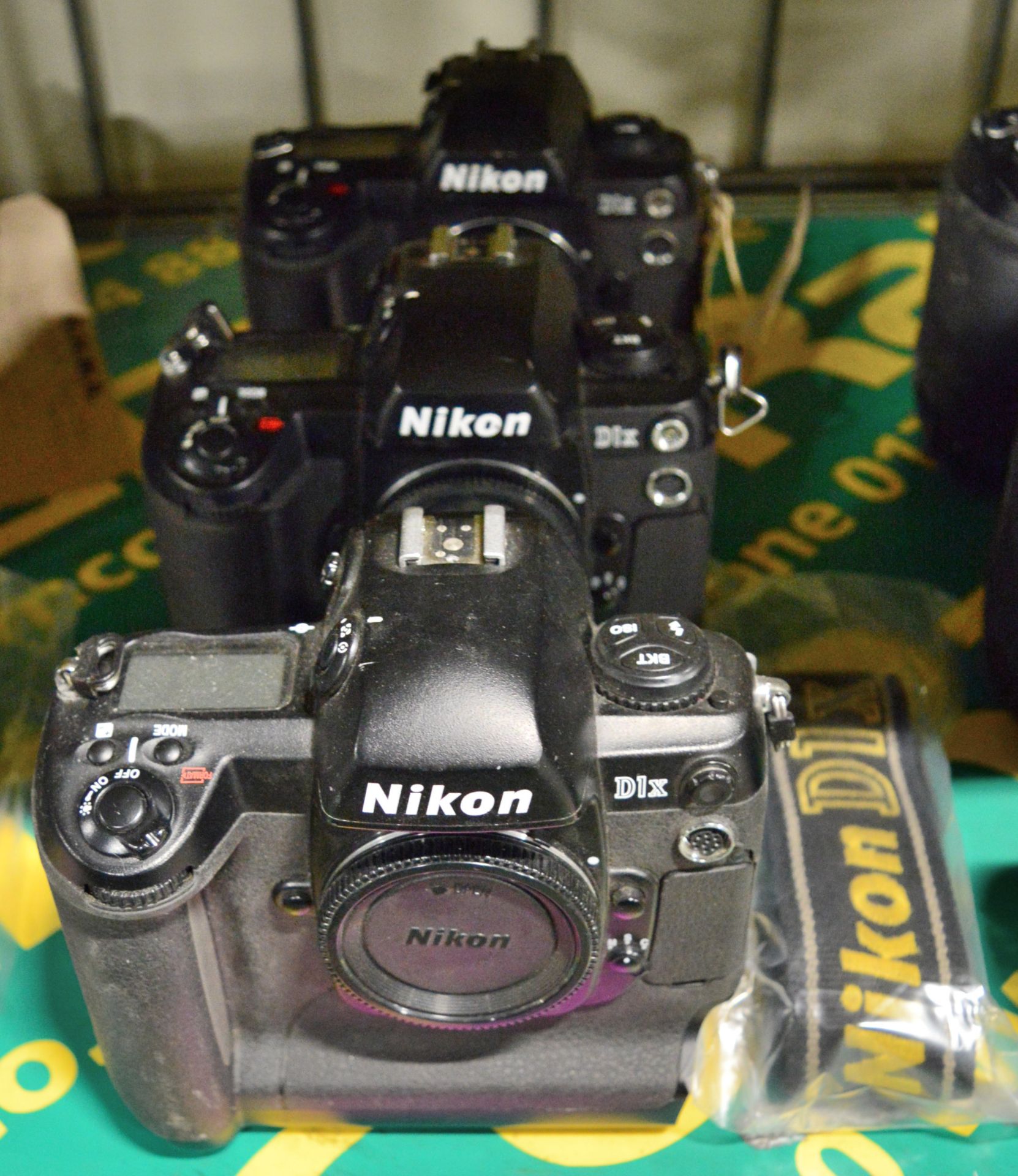 3x Nikon D1X Camera Bodies with Battery Boxes. Strap.