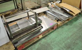 Assorted Catering Stainless Steel Racks, Shelves & Brackets.