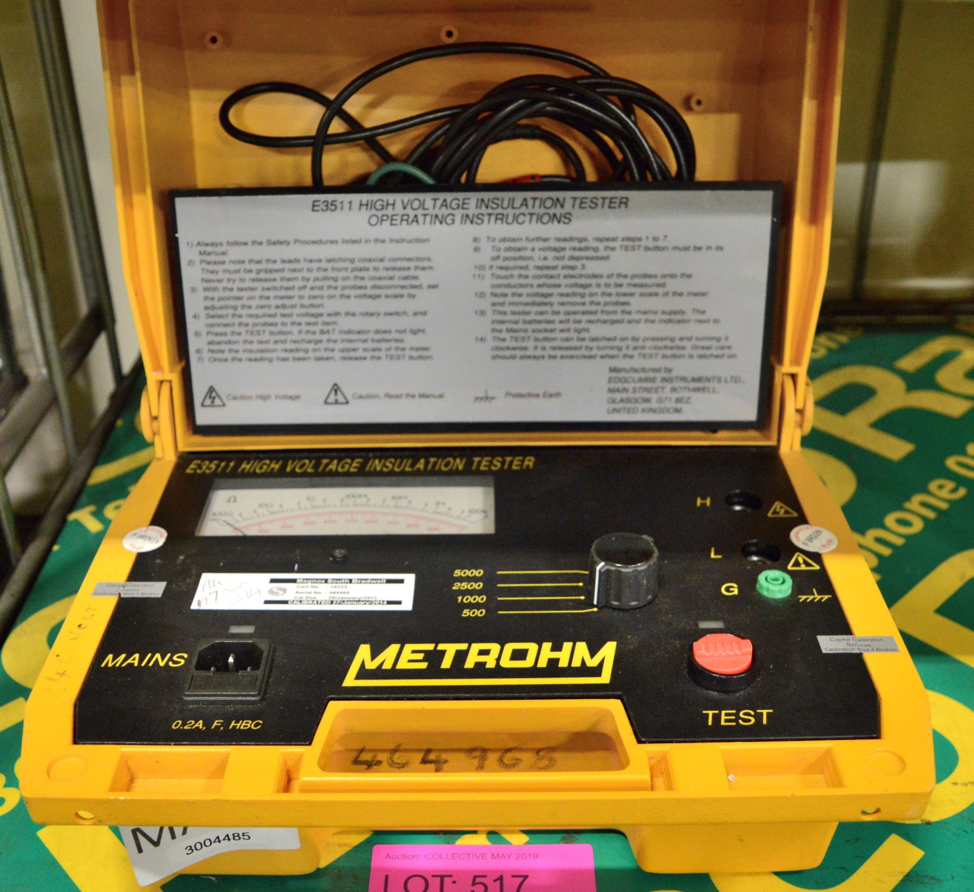 Metrohm E3511 HV Insulation Tester.