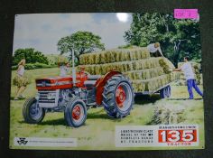 Metal Sign - Massey Ferguson 135 700 x 500mm.