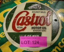 Castrol Motor Oil Cast Sign.