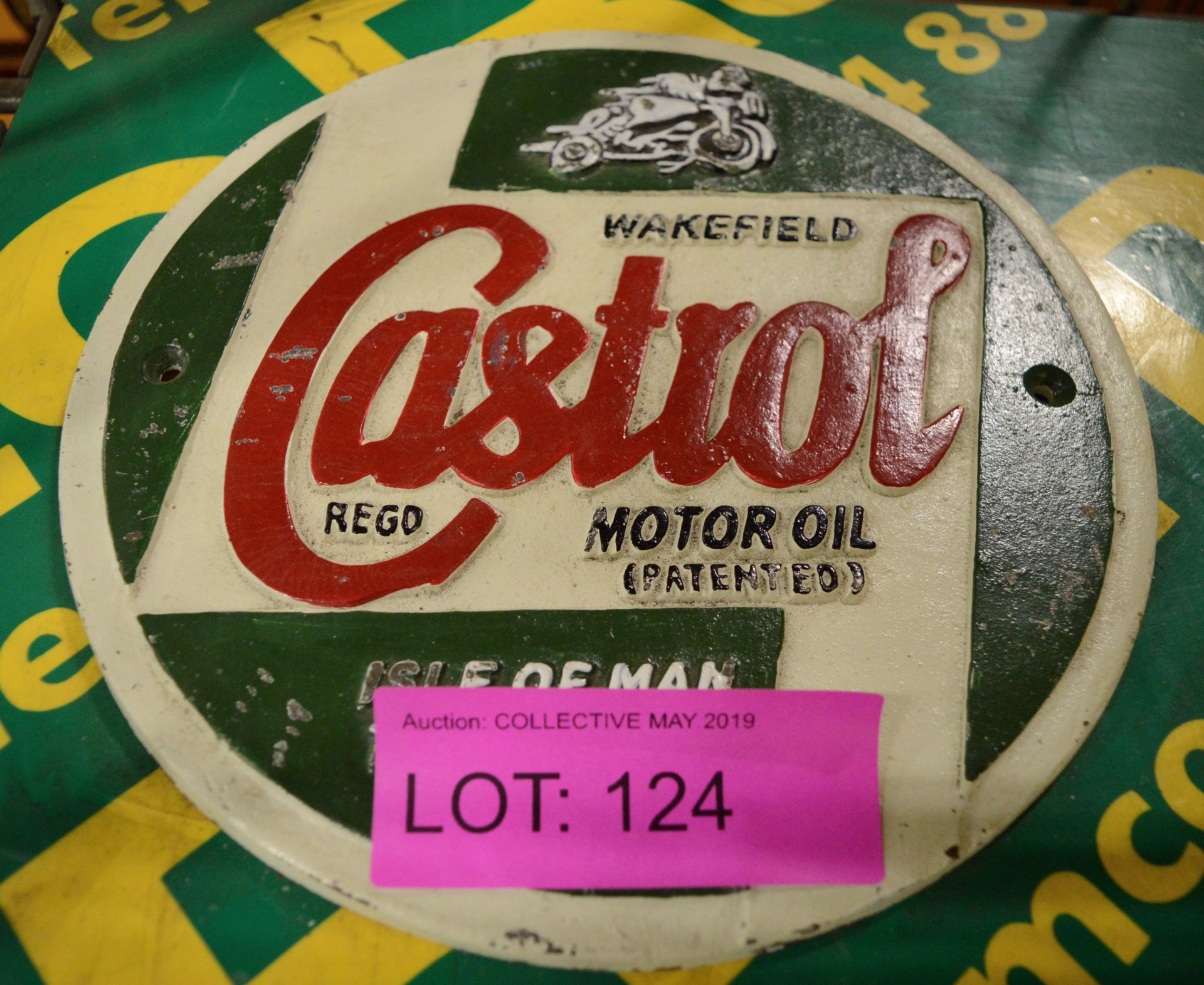 Castrol Motor Oil Cast Sign.