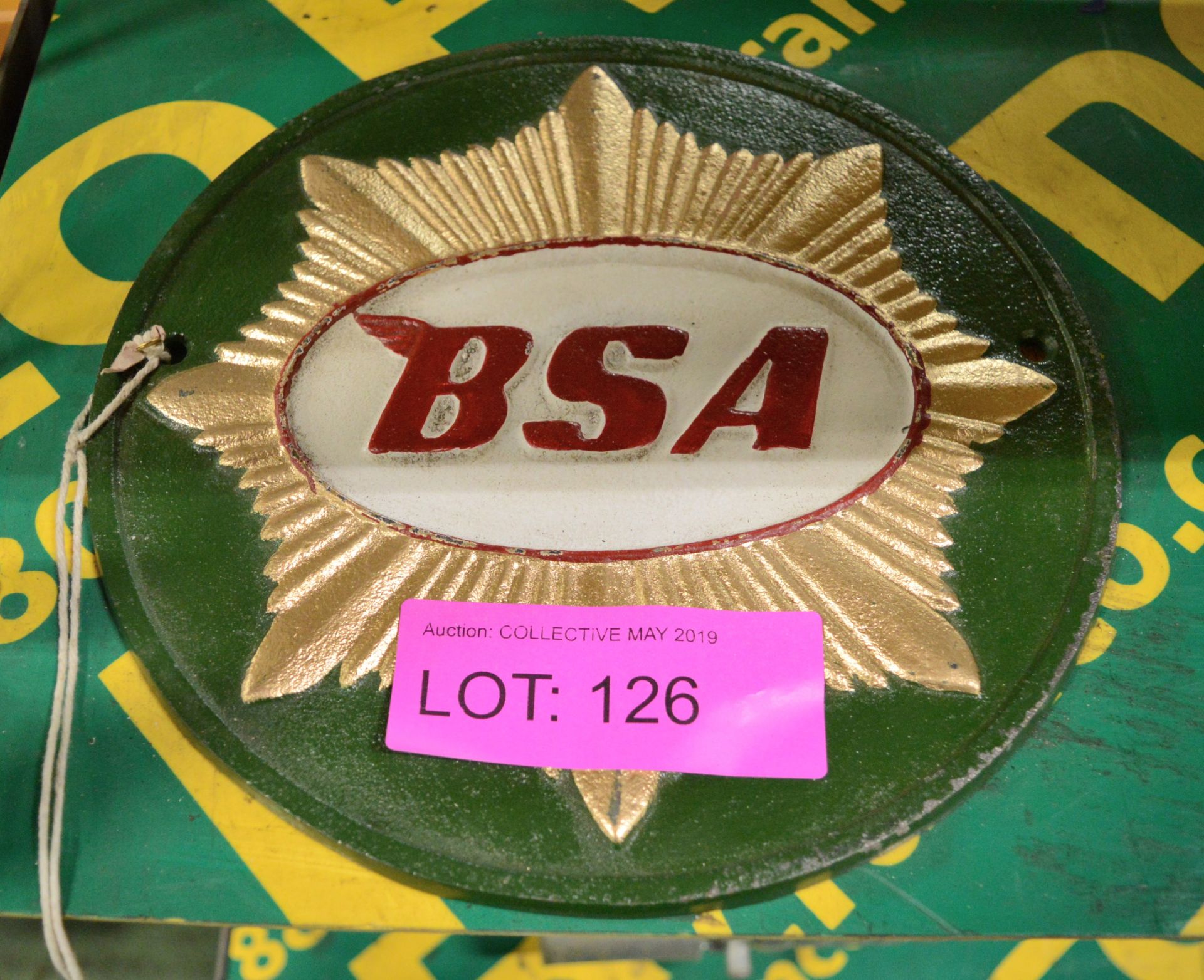 BSA Cast Sign.