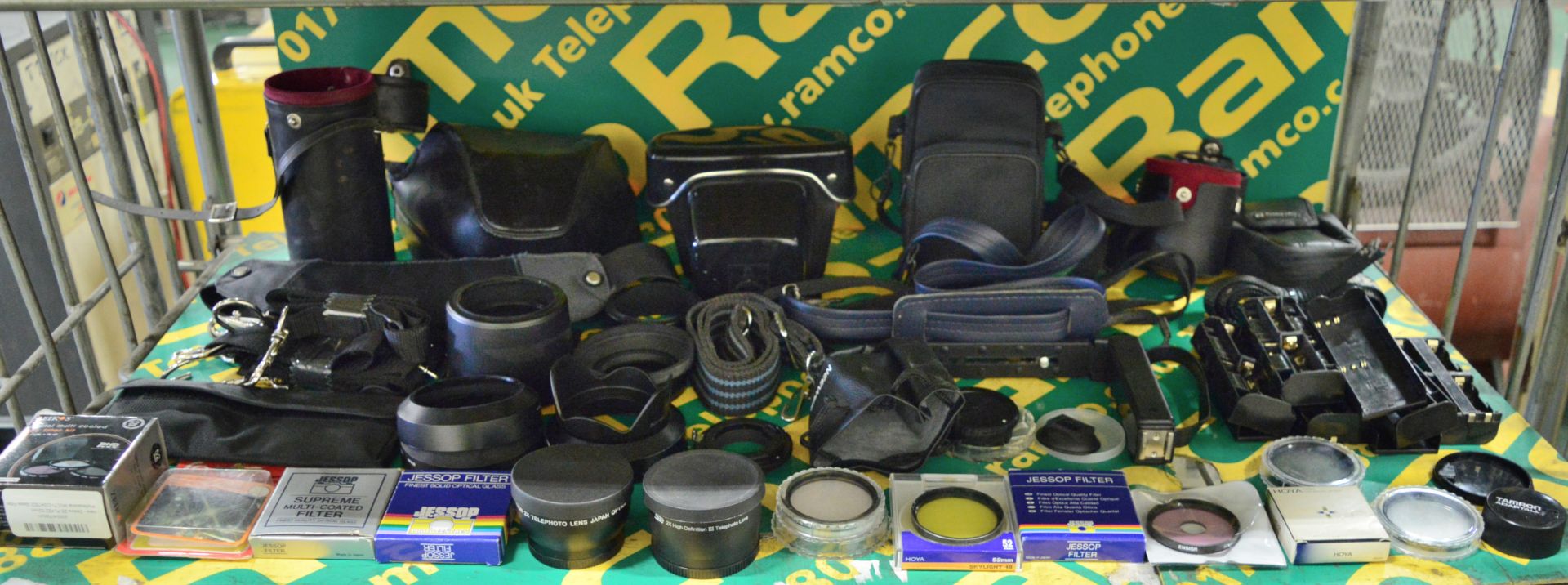 Camera Accessories inc Lenses, Cases, Battery Trays, Filters, Straps.