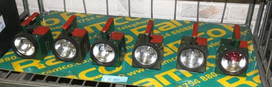 6x Railway Handlamps