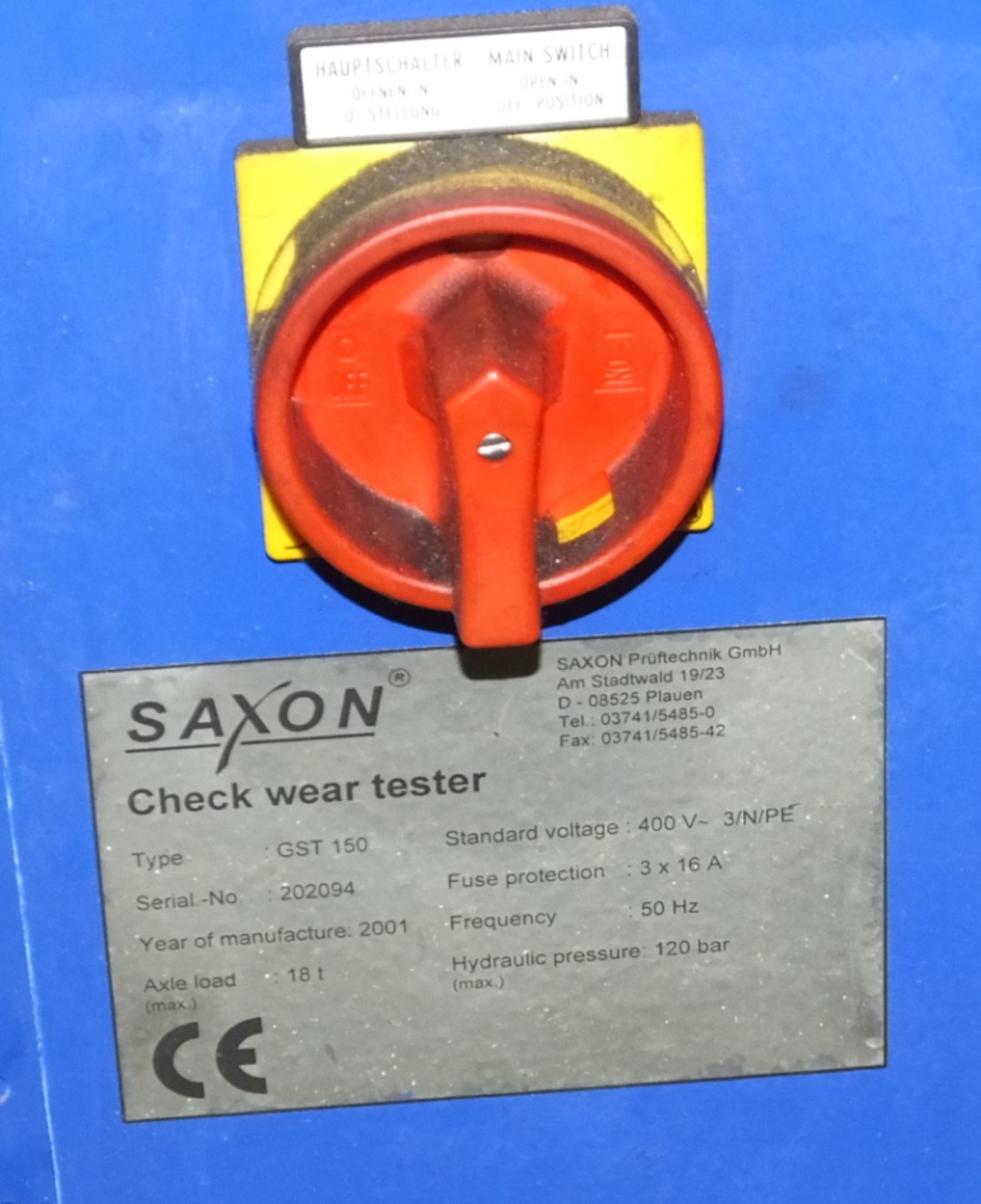 Saxon Check Wear Tester system with plates - Image 3 of 4