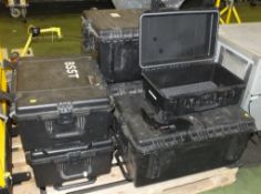 6x Various sized Stormcase heavy duty transit cases