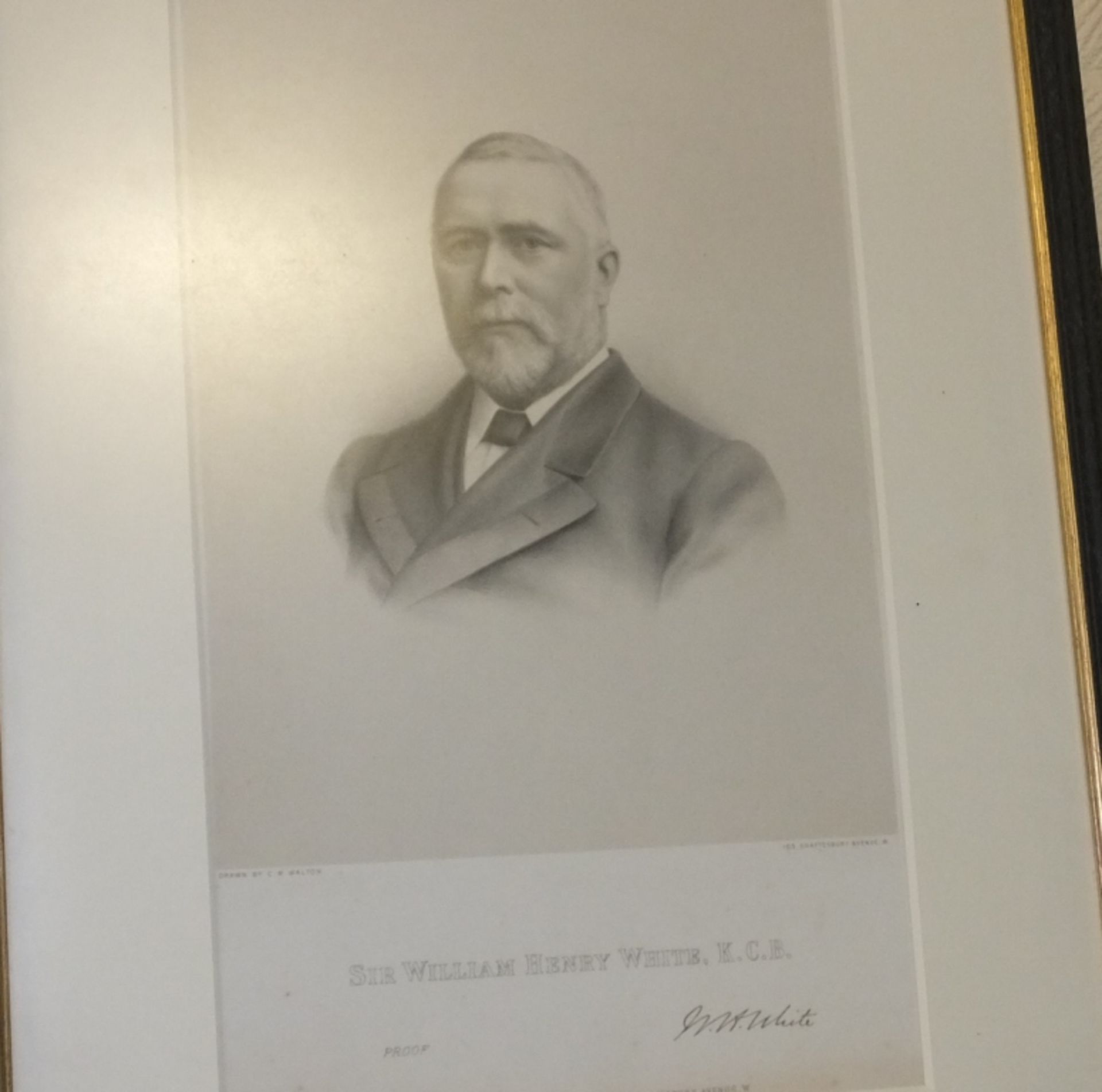 Reproduction print - Sir William Henry white KCB - Image 2 of 2