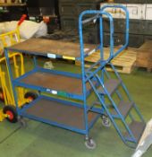 3 shelf 3 shelf picking trolley