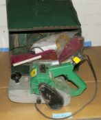 Hitachi SB-110 Belt sander in metal carry case