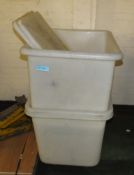 2x Mobile Laundry Bins