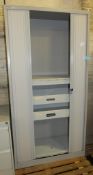 Bisley Cupboard Sliding Double Door L1000 x W470 x H1970