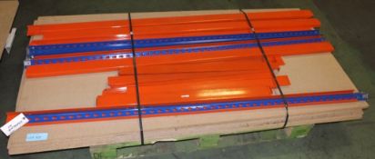 Rack Shelving Blue / Orange + Timber Shelf L1840 x W930 x H1830