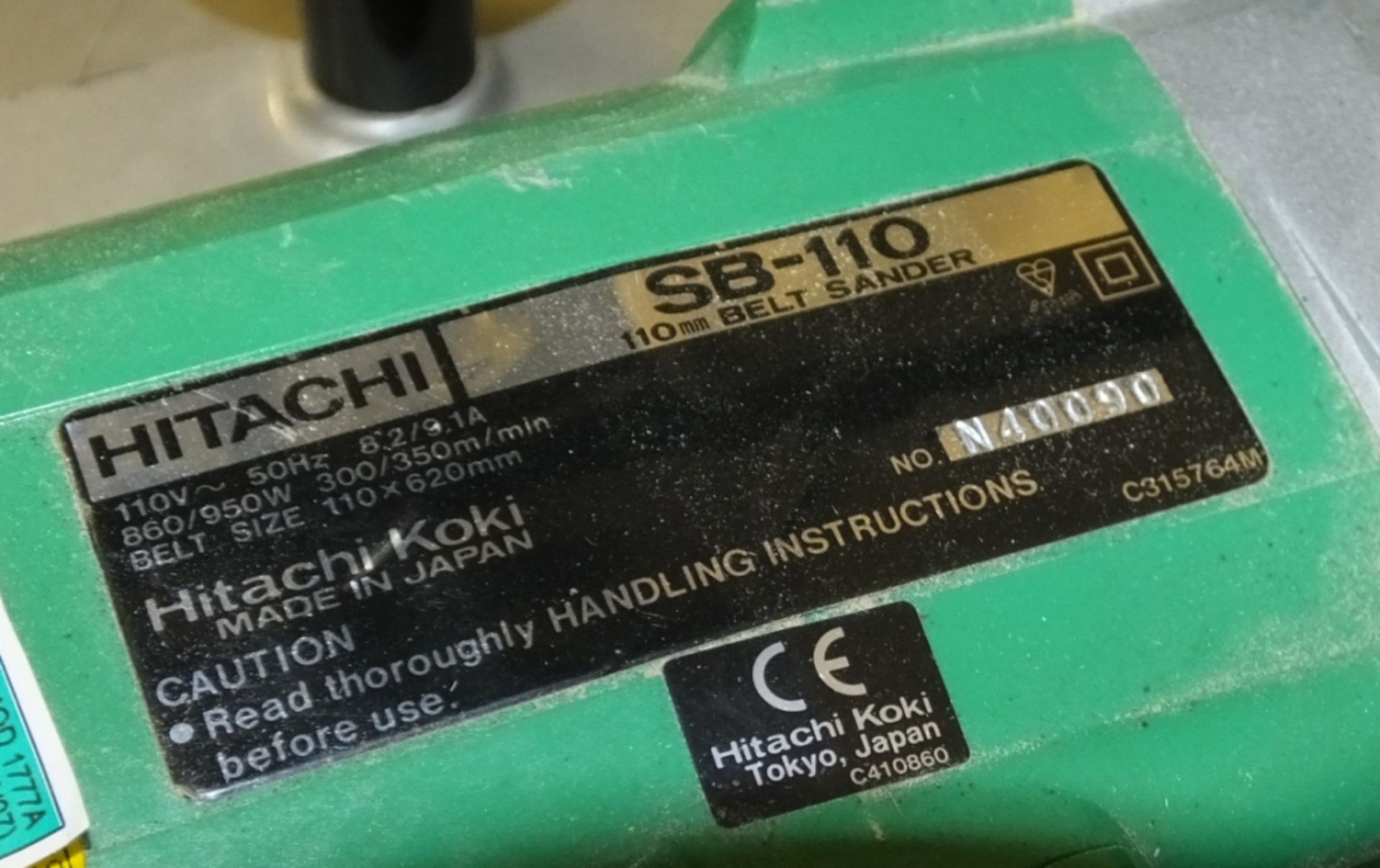 Hitachi SB-110 Belt sander in metal carry case - Image 3 of 3