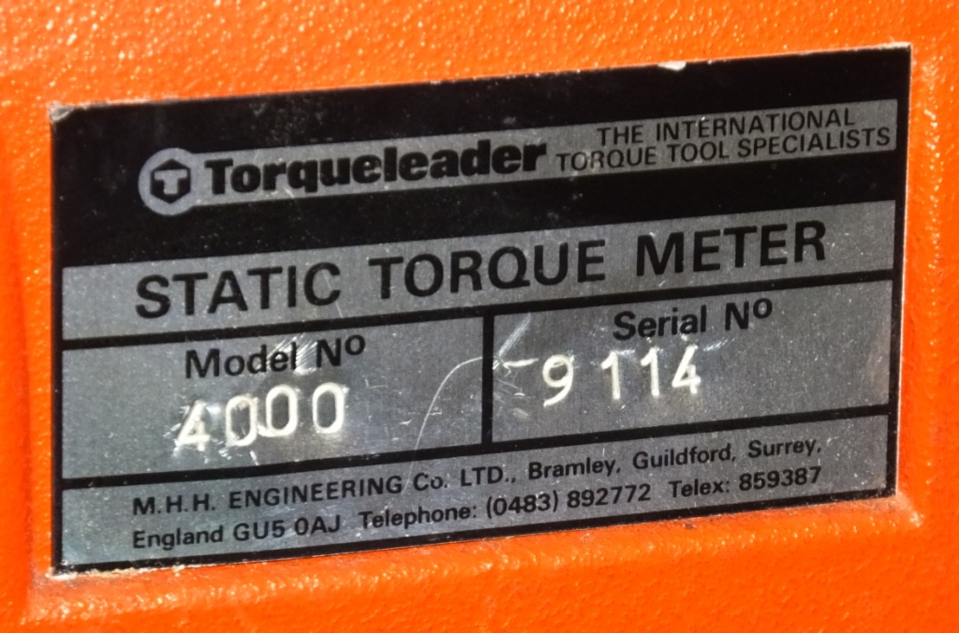 Static Torque tester Model 4000 - Image 3 of 3