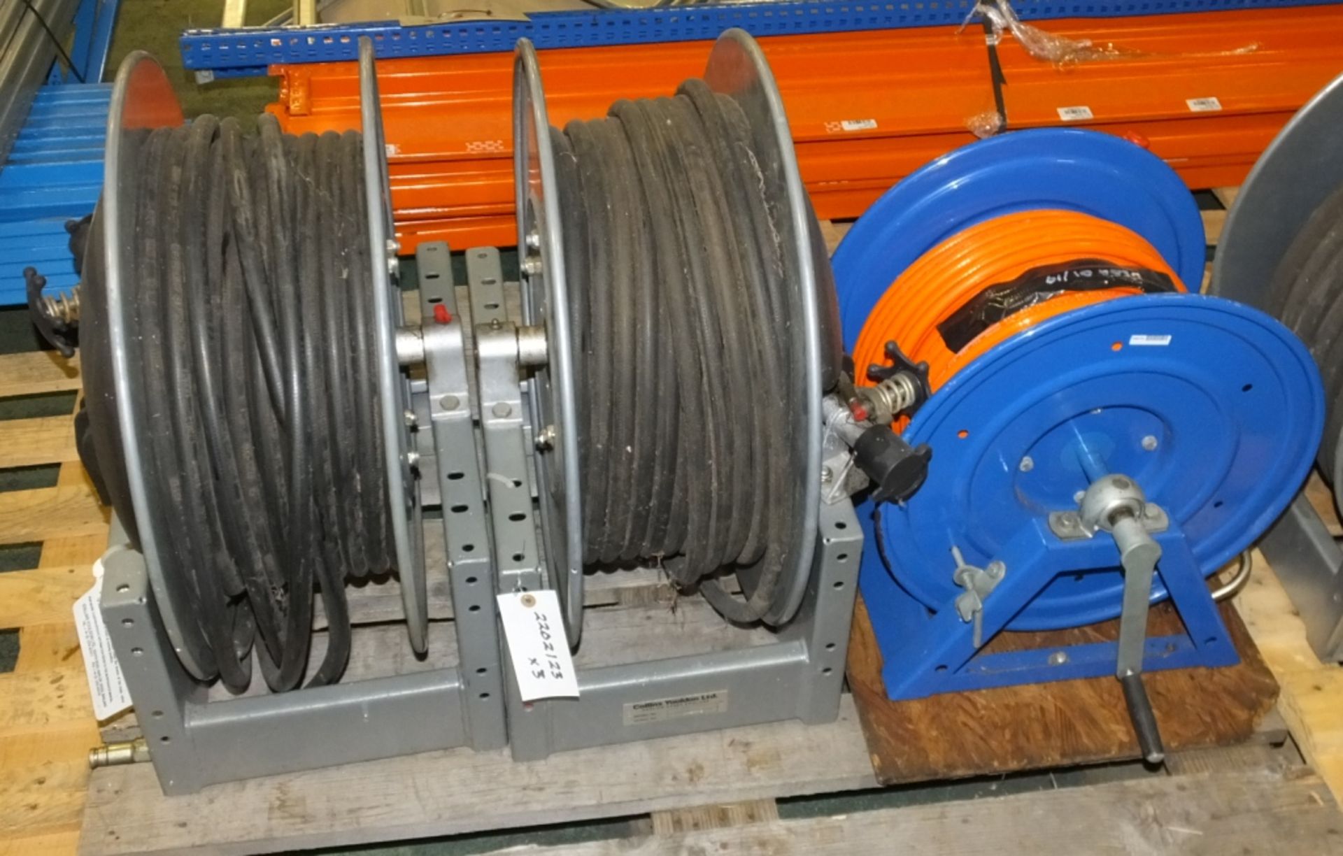 3x Hydraulic hose reels - Youldon