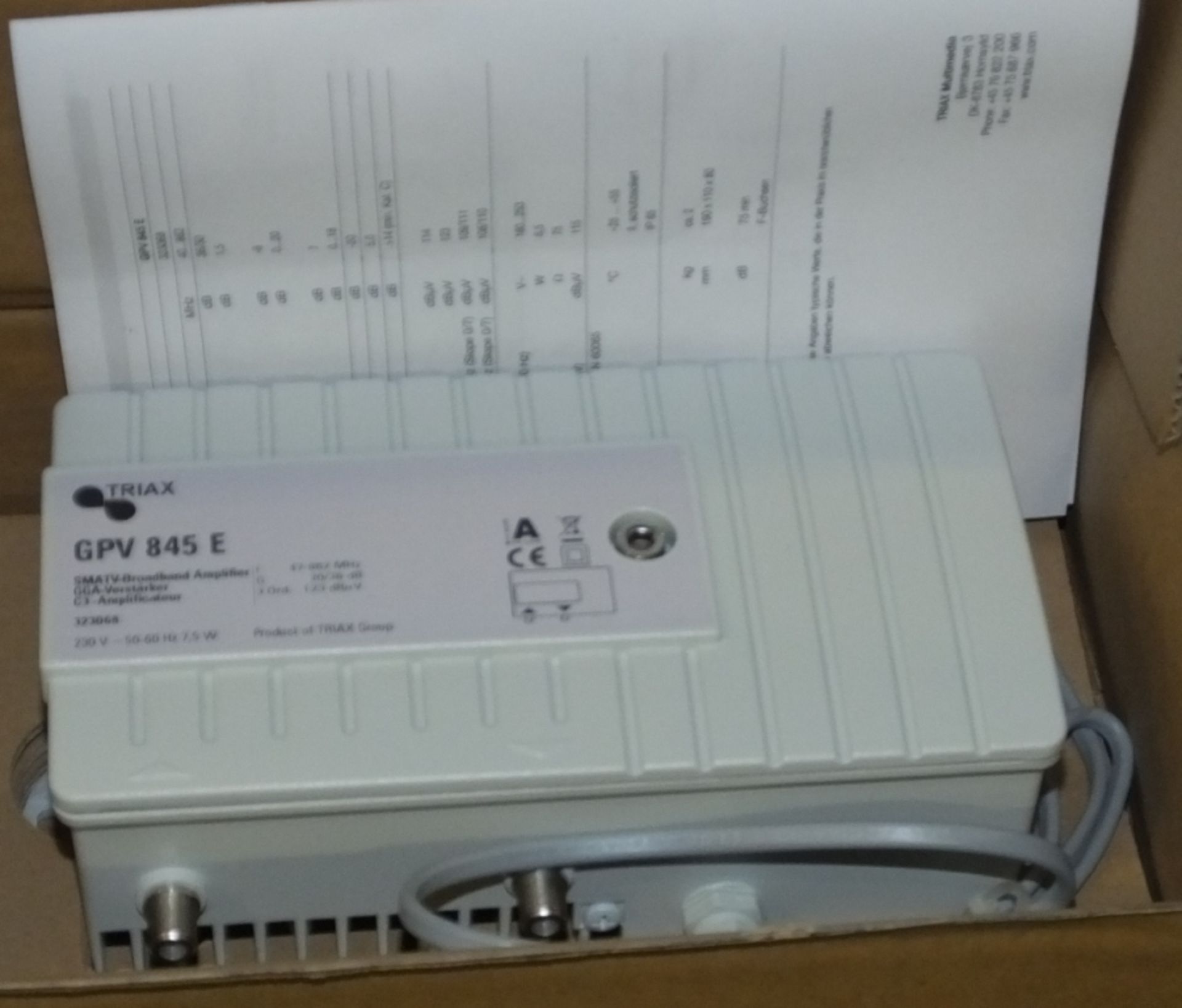 6x Triax GPV 845E Broadband Amplifiers - Image 2 of 2