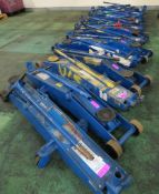 15x Weber 10 Tonne Vehicle Trolley Jack Complete With Handle - WDK100LQ - Untested.