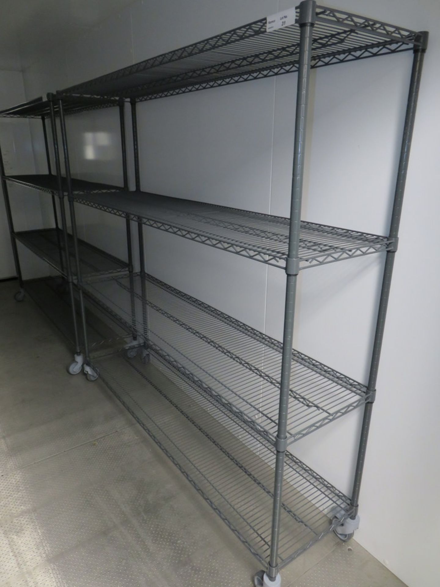 FOUR TIER GREY COATED MESH KITCHEN STORAGE RACK