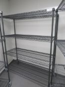 FOUR TIER GREY COATED MESH KITCHEN STORAGE RACK