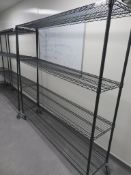 FOUR TIER GREY COATED MESH KITCHEN STORAGE RACK