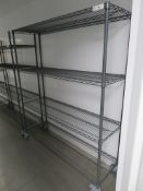 FOUR TIER GREY COATED MESH KITCHEN STORAGE RACK