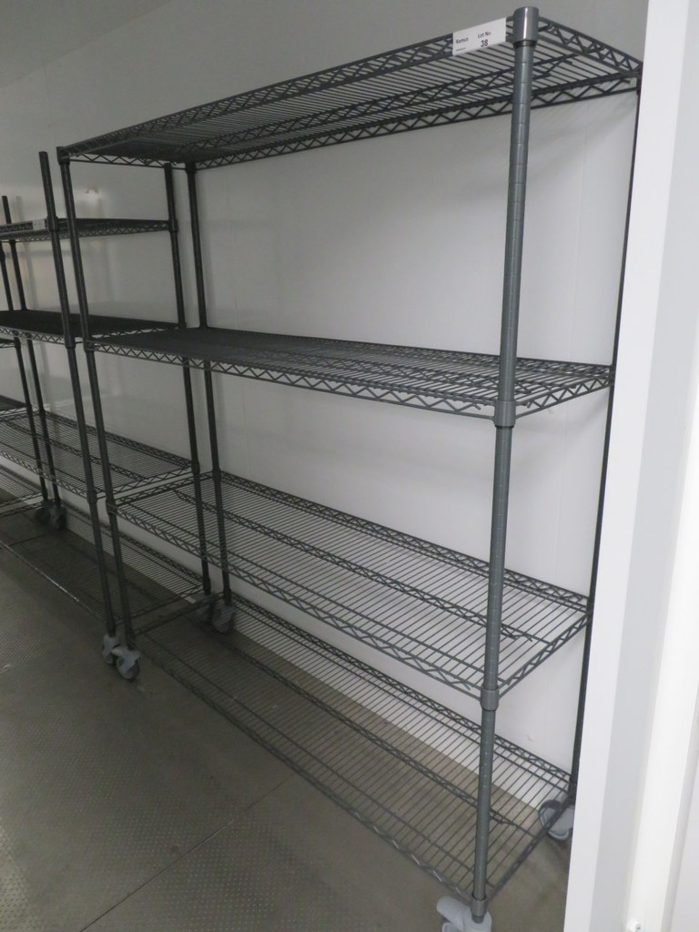 FOUR TIER GREY COATED MESH KITCHEN STORAGE RACK