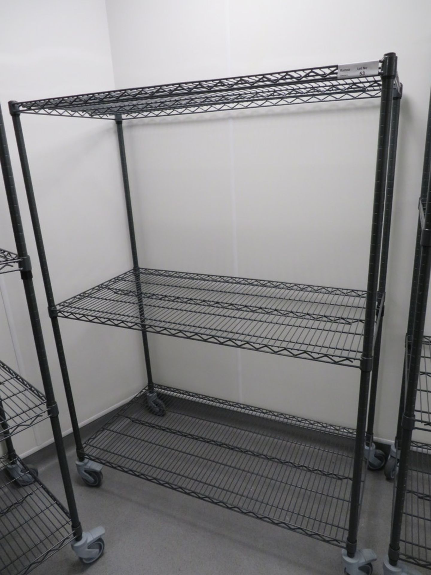 THREE TIER GREY COATED MESH KITCHEN STORAGE RACK