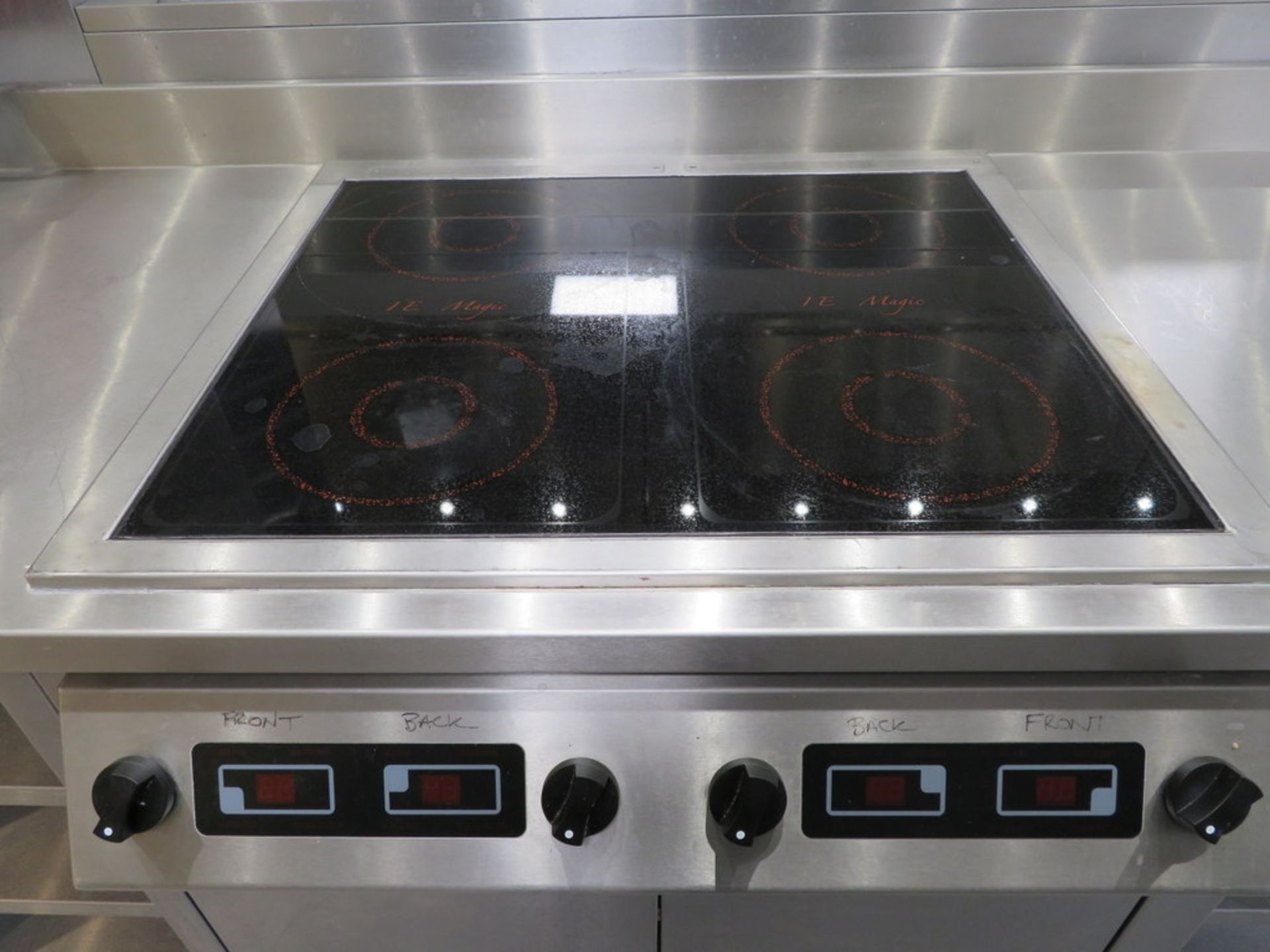 STAINLESS STEEL PREP UNIT WITH BUILT IN INDUCTION HOB - Image 2 of 3