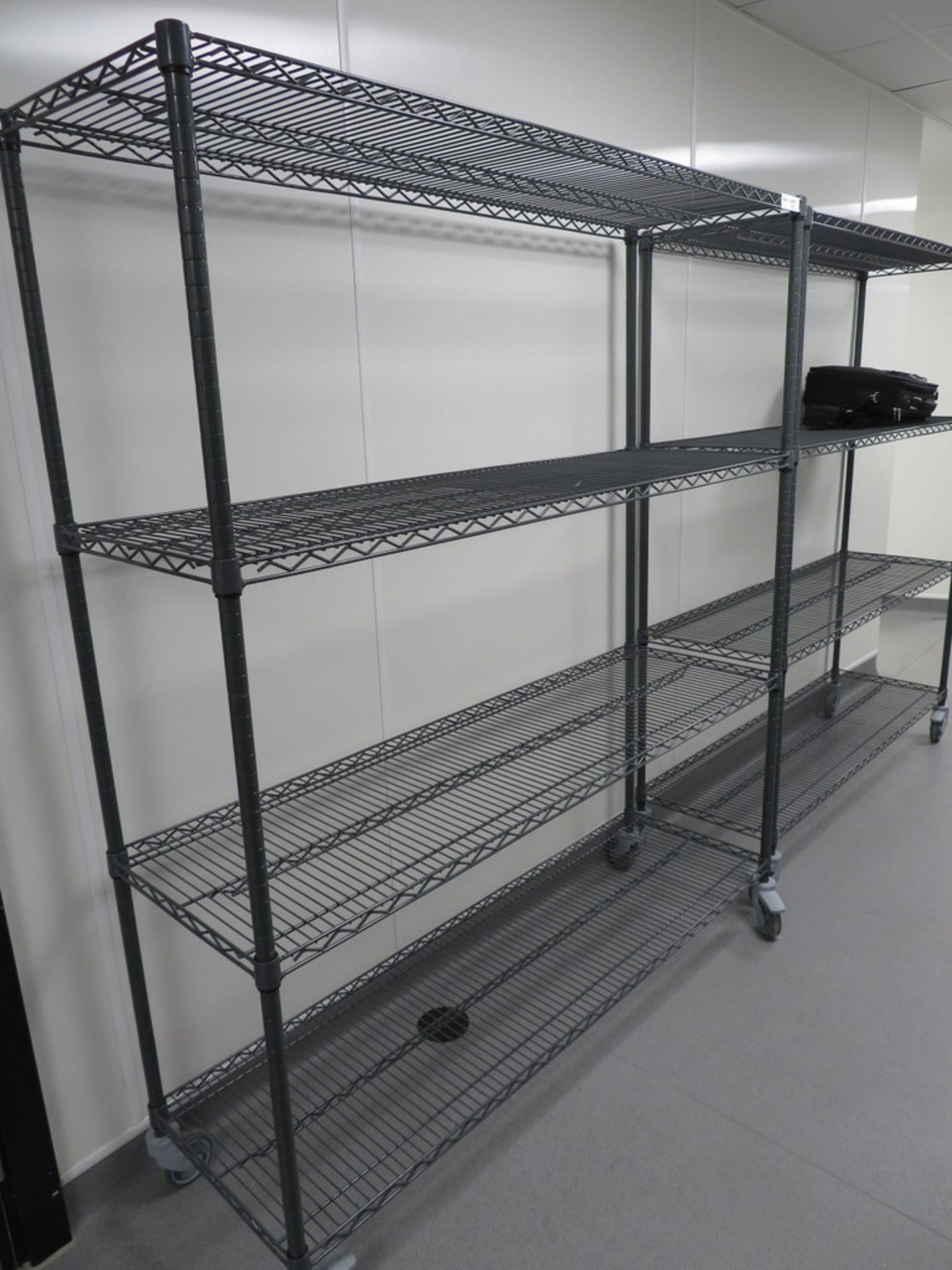 FOUR TIER GREY COATED MESH KITCHEN STORAGE RACK