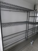 FOUR TIER GREY COATED MESH KITCHEN STORAGE RACK