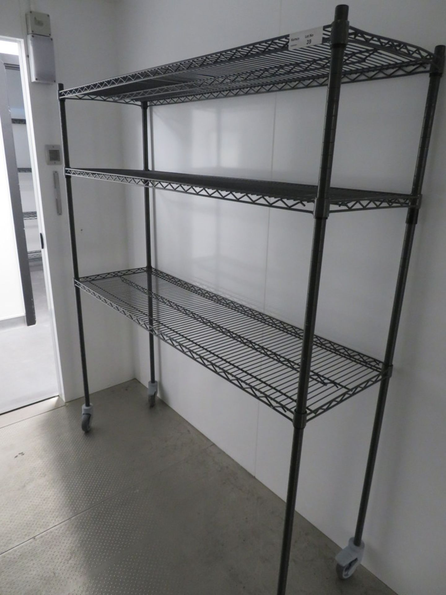 THREE TIER GREY COATED MESH KITCHEN STORAGE RACK