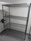 FOUR TIER GREY COATED MESH KITCHEN STORAGE RACK