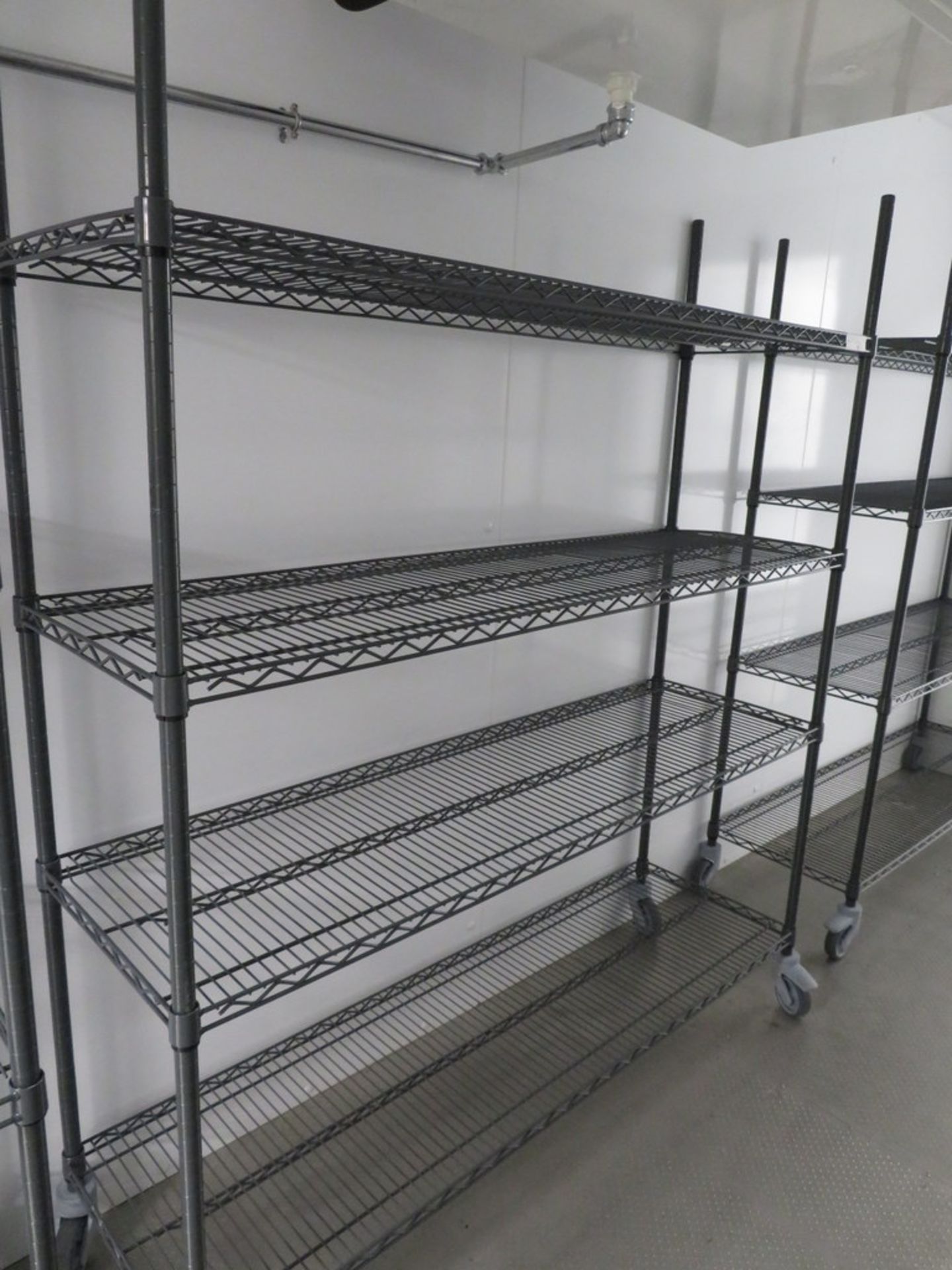 FOUR TIER GREY COATED MESH KITCHEN STORAGE RACK