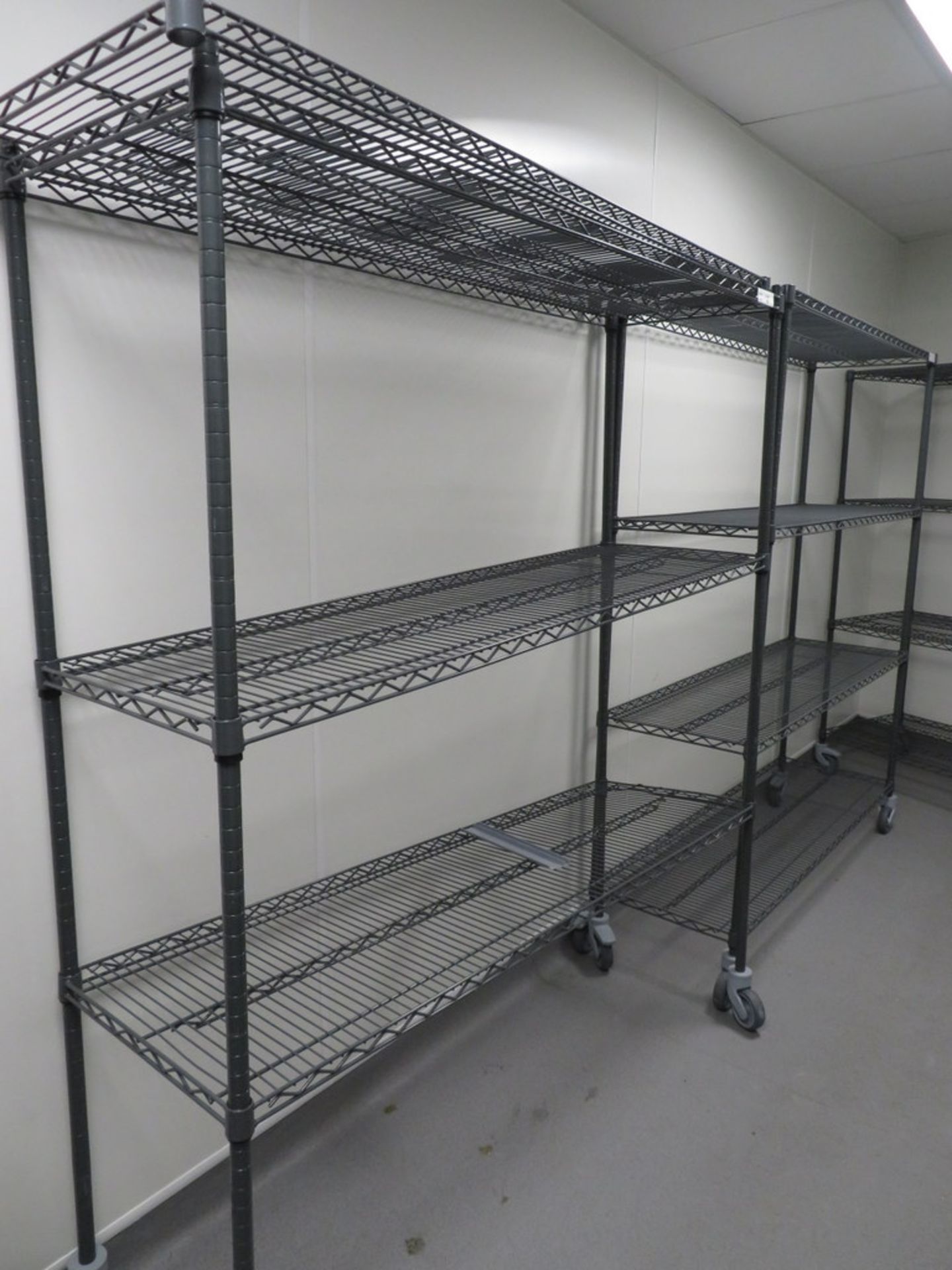 FOUR TIER GREY COATED MESH KITCHEN STORAGE RACK