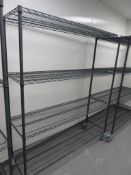 FOUR TIER GREY COATED MESH KITCHEN STORAGE RACK