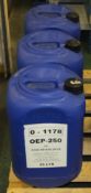 3x 25LTR 0-1178 OEP 250 - COLLECTION ONLY