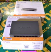 2x Netgear GS308-100UKS Ethernet Switch.