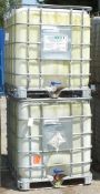 2x 1000 LTR IBC Containers in frames