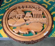 Carved Wooden Lebanon Plaque.