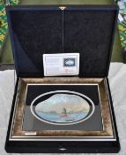 Framed Miniature Painted Shell in Presentation Box.