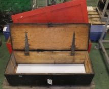 3x Wooden tool chests - empty