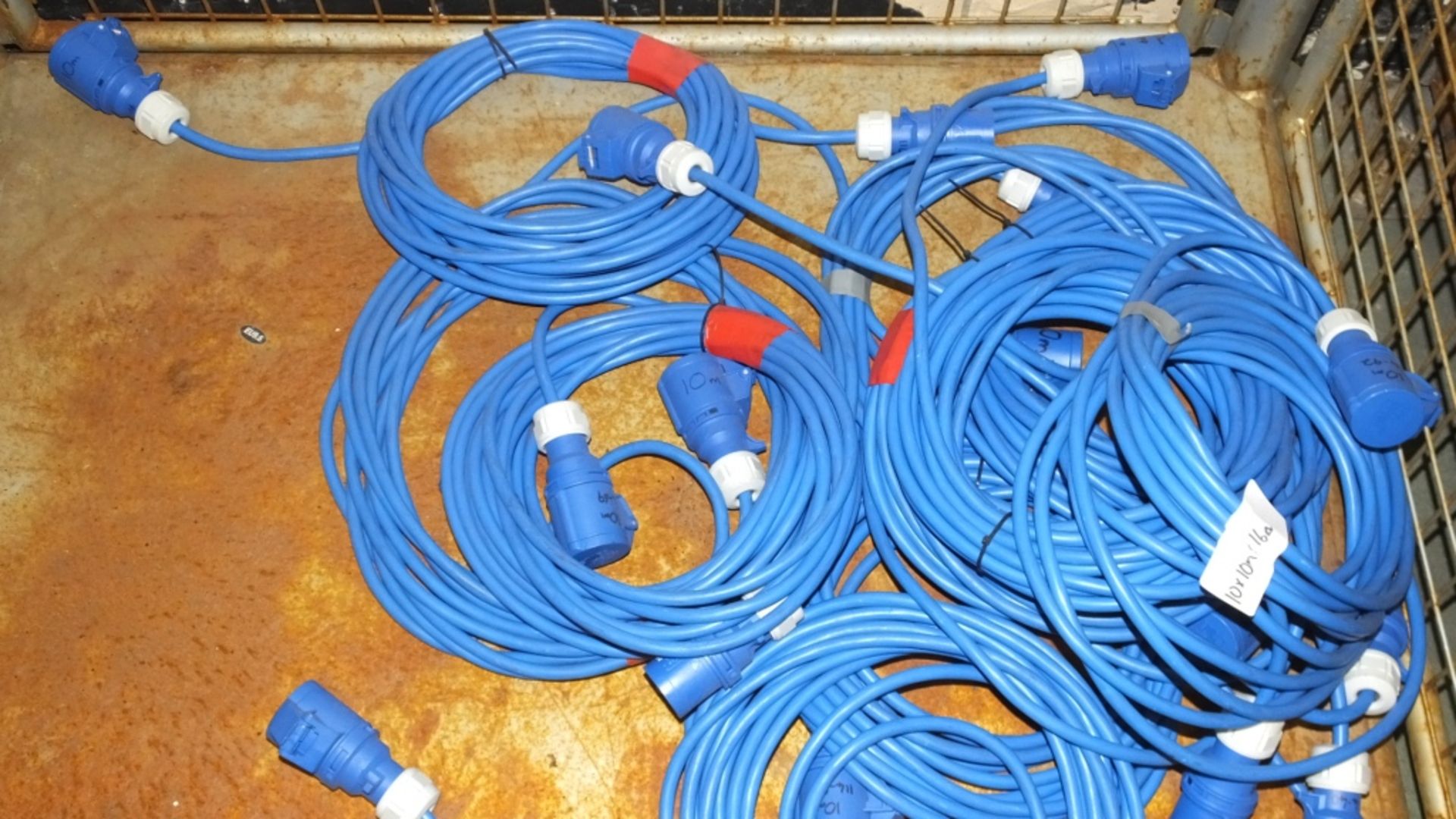 10x10m x 16A Tent Electrical Cables - Blue - Image 2 of 2