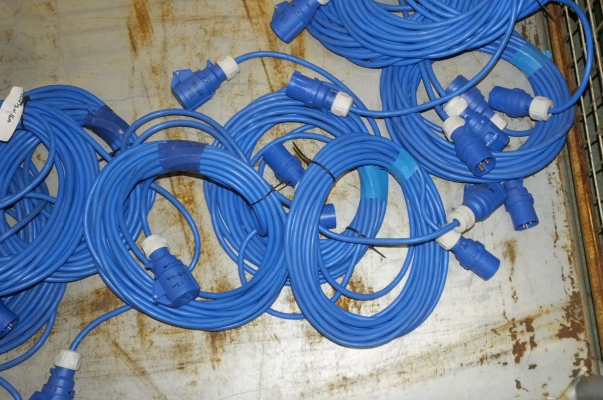 10x 15m x16 A Tent Electrical Cables - Blue - Image 2 of 2