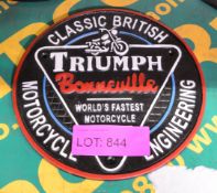 Triumph Boneville Cast Sign.