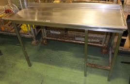 Stainless steel dishwasher table - 137 x 63cm