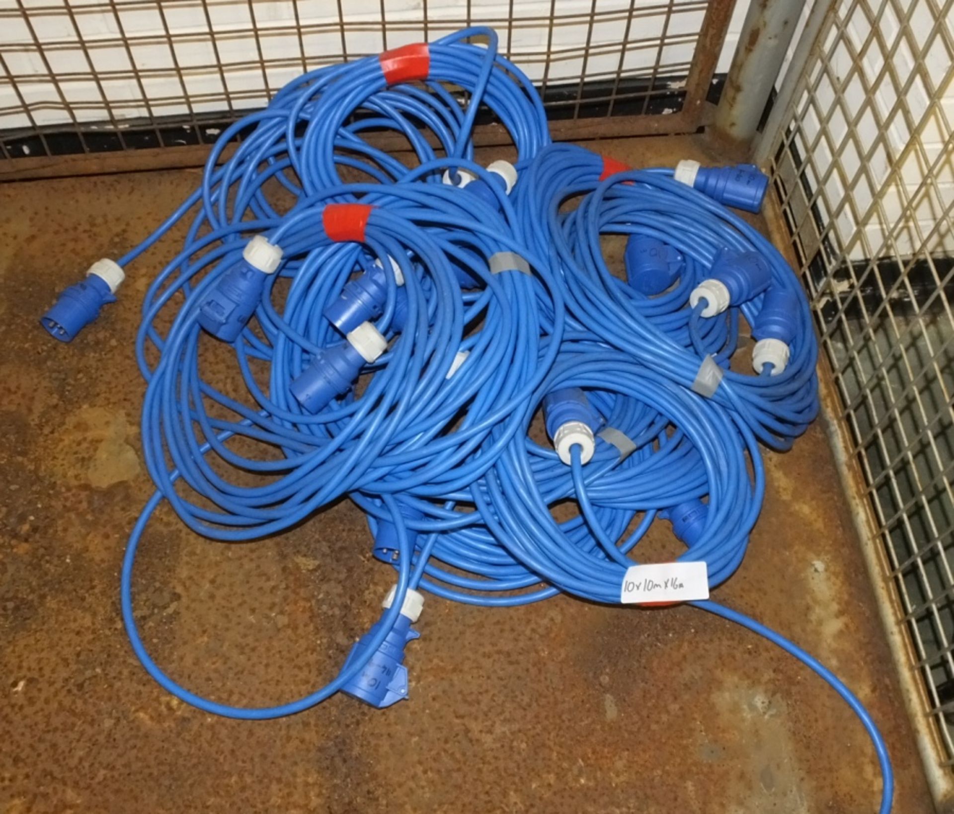 10x10m x 16A Tent Electrical Cables - Blue