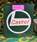 Castrol Oil Can with Brass Lid.
